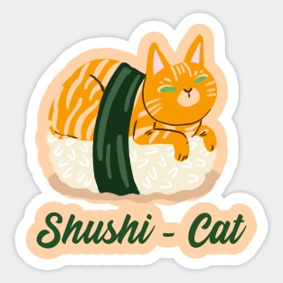 Tasty Shushi For Cat Lovers Sticker